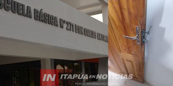 HURTARON EN LA LIBRERÍA DE UNA ESCUELA EN EN EL DISTRITO DE FRAM - Itapúa Noticias