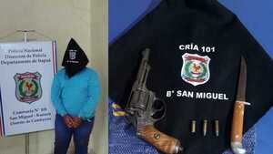 Detienen a hombre con armas y cartuchos en Cambyretá