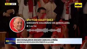 Video: seccionaleros colorados exigen cargos a Peña y amenazan con una movilización frente a la ANR - ABC Noticias - ABC Color