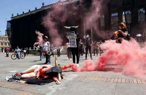 Protestan en Bogotá para pedir que se prohíban las corridas de toros en Colombia - Mundo - ABC Color