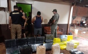 Allanan vivienda e incautan casi 600 kilos de marihuana