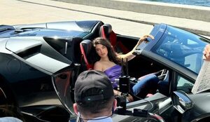 ¡Otro level! Nadia Ferreira en un Lamborghini por Miami