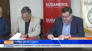 Importante acuerdo entre el Banco Sudameris y el Club Porvenir Guaireño