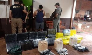 Hallan casi 600 kilos de marihuana en vivienda de Minga Guazú