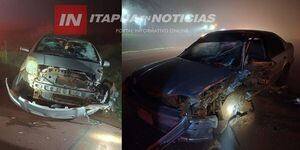 NATALIO: COLISIÓN FRONTAL ENTRE DOS AUTOMÓVILES DEJA LESIONADOS - Itapúa Noticias
