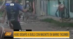 Hubo desafío a duelo con machete en barrio Tacumbú | Telefuturo