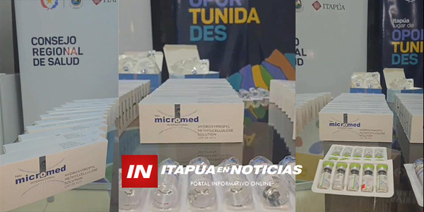 GOBERNACIÓN DE ITAPÚA PROVEE DE INSUMOS AL CENTRO OFTALMÓLOGO DE TRP - Itapúa Noticias