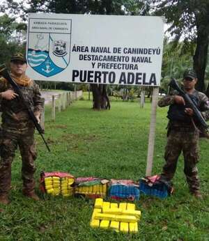 Canindeyú: en plena guerra narco, Prefectura Naval se jacta de pequeña incautación de marihuana - Policiales - ABC Color