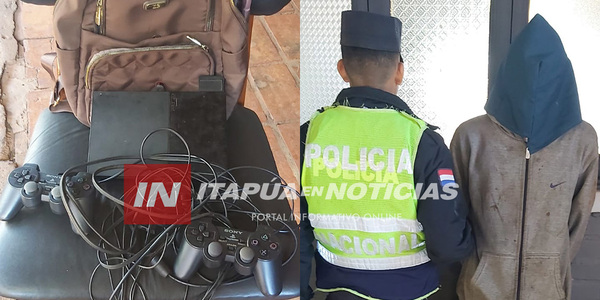 POR HURTAR UNA CONSOLA DE VIDEOJUEGOS TERMINÓ TRAS LAS REJAS EN CAPITÁN MIRANDA - Itapúa Noticias