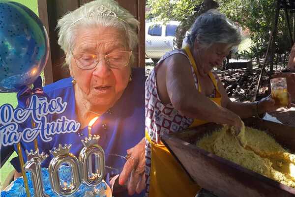Tributo a la vida por los festejos de 100 años de la tía abuela Anita - Noticiero Paraguay