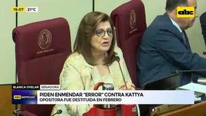 Video: piden revisar decisión sobre pérdida de investidura de Kattya González - ABC Noticias - ABC Color