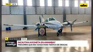 Video: incautan avioneta en Amambay y presumen que era usada para tráfico de drogas  - Crimen y castigo - ABC Color