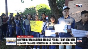 Alumnos no tienen clases por falta de docentes en colegio técnico de Itauguá - Noticias Paraguay