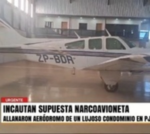 Incautan una presunta narcoavioneta en PJC - Paraguay.com