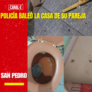 Policía baleó la casa de su pareja