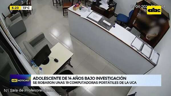 Video: Adolescente bajo investigación por robo de 19 computadoras de la UCA  - ABC Noticias - ABC Color