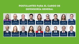 Ésta es la puntuación por idoneidad asignada a los postulantes al cargo de Defensor General