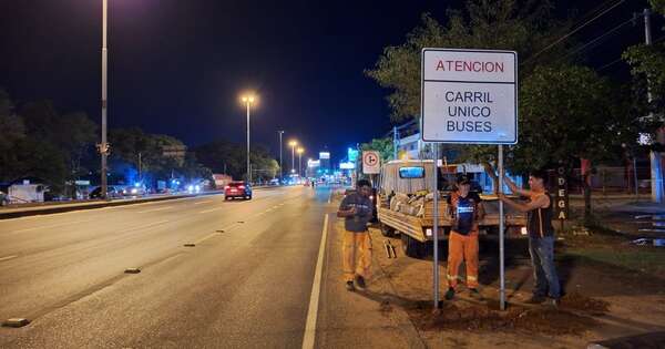 Diario HOY | MOPC refuerza señalizaciones en el carril único de la exruta Transchaco