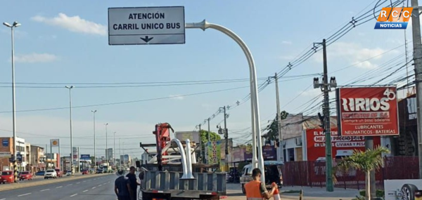 MOPC refuerza control en carril único: Instalación de señaléticas y multas significativas