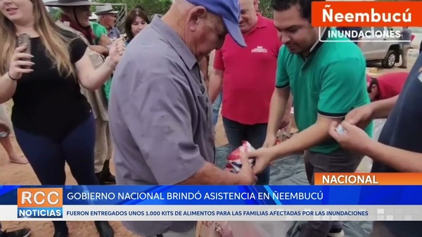 Familias afectadas por las inundaciones en Ñeembucú recibieron asistencia del Gobierno Nacional