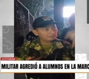 Militar prepotente agredió a estudiantes en Ciudad del Este - Paraguay.com