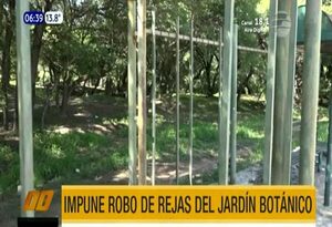 Asunción: Impune robo de rejas del Jardín Botánico | Telefuturo