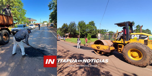 MUNICIPALIDAD DE CAMBYRETÁ INICIÓ TRABAJO DE BACHEO EN RUTA 14 - Itapúa Noticias