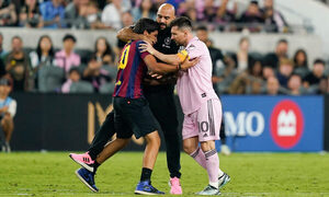 Guardia de Messi lanzó su línea de ropas y ya le dio un regalo a Diego Gómez