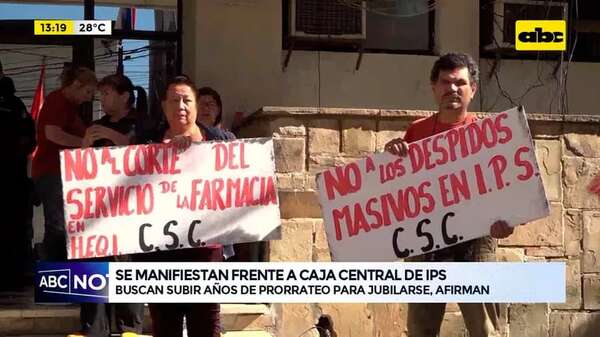 Video: se manifiestan frente a Caja Central del IPS - ABC Noticias - ABC Color
