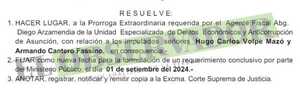 Otorgan prórroga extraordinariaa para culminar investigación a Hugo Volpe y Armando Cantero