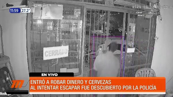 Entró a robar dinero y cervezas pero fue detenido | Telefuturo