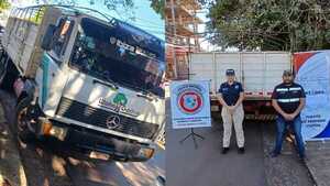 Retienen camión con cargamento de fertilizantes en Encarnación
