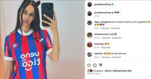 Así alienta Guada a Iturbe, en la previa al partido de Cerro