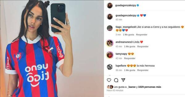 Así alienta Guada a Iturbe, en la previa al partido de Cerro