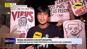 Tensa reunión con estudiantes: ‘’El Gobierno no esta cediendo a nuestros reclamos’' - ABC Noticias - ABC Color