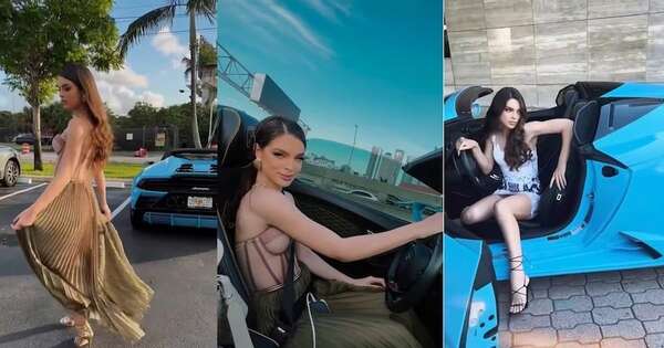 La Nación / Producción de alto voltaje: Nadia Ferreira, al mando un Lamborghini