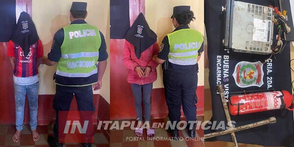 TRAS HURTO EN UN AUTOMÓVIL RECUPERARON OBJETOS Y APREHENDIERON A DOS PERSONAS - Itapúa Noticias