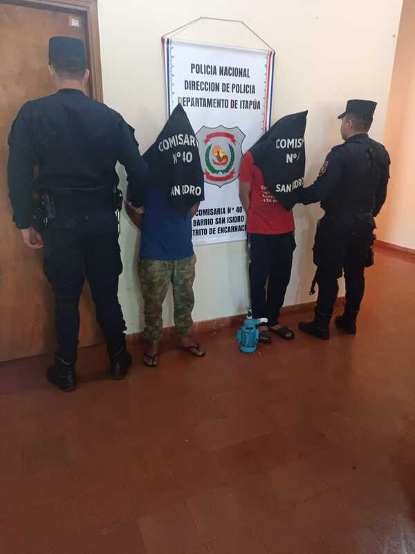 Tras hurto, detienen a dos sospechosos y recuperan objeto en Encarnación