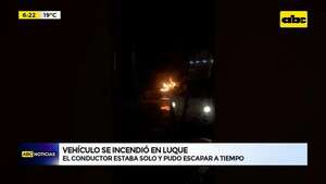 Video: vehículo se incendió totalmente en Luque  - ABC Noticias - ABC Color