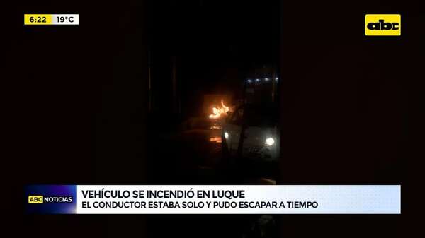 Video: vehículo se incendió totalmente en Luque - ABC Noticias - ABC Color