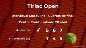 Mariano Navone logra la plaza de la siguiente ronda a costa de Francisco Cerúndolo - Tenis - ABC Color
