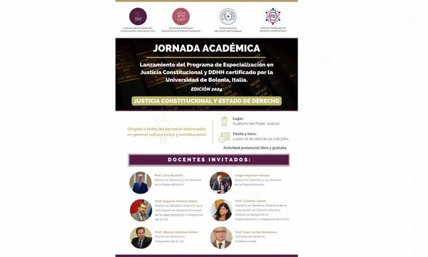 Jornada académica sobre Justicia Constitucional y Estado de Derecho de la Universidad de Bolonia