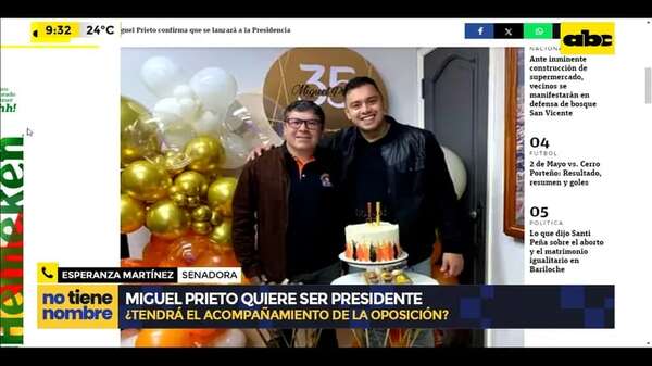 Miguel Prieto quiere se Presidente, ¿cómo lo ven desde la oposición?  - ABC TV - ABC Color
