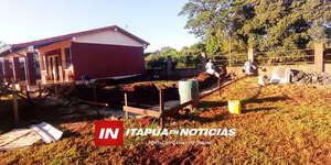 AVANZAN OBRAS EN ESCUELA DEL SAN JUAN DEL PARANÁ GRACIAS A LA MUNICIPALIDAD - Itapúa Noticias