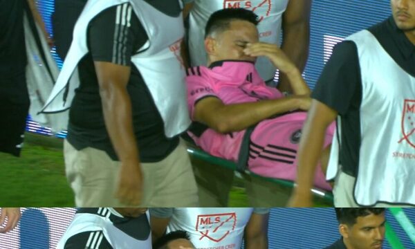 ¡Aninati! Diego Gómez salió en camilla y llorando por lesión en el partido del Inter de Miami