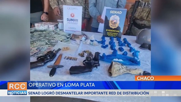 Golpe al narcotráfico: Operativo en Loma Plata desmantela importante red de distribución