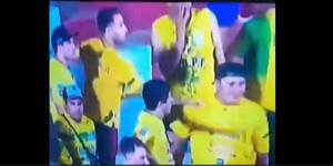 [VIDEO] ¡Lamentable! Filman a "hincha" lanzando honditazos en la final del Fútbol de Salón