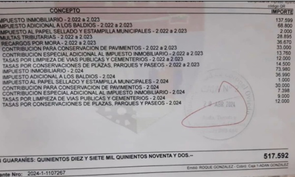 Municipalidad de Coronel Oviedo recuerda que el 30 de abril vence impuesto inmobiliario