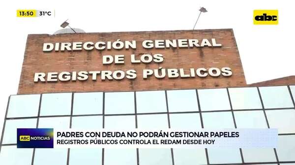 Video: padres morosos no podrán gestionar escrituras como las relacionadas a inmuebles y automóviles - ABC Noticias - ABC Color