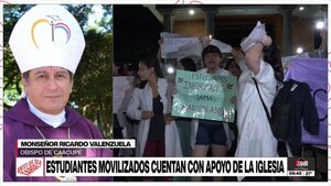 Arancel Cero: Obispo de Caacupé acompaña reclamo de estudiantes - Megacadena - Diario Digital